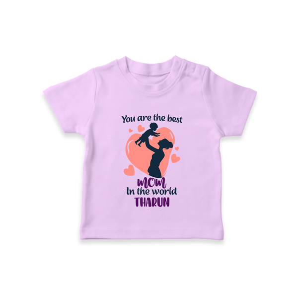 Happy Mother's Day - Blessed To Be Yours With Our Customized Tshirt With Name - LILAC - 0-5 Months Old (Chest 17")