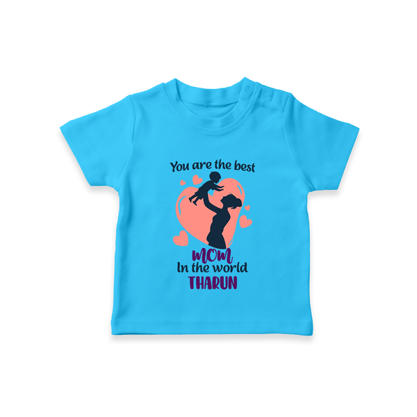 Happy Mother's Day - Blessed To Be Yours With Our Customized Tshirt With Name - SKY BLUE - 0-5 Months Old (Chest 17")