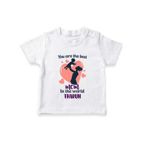 Happy Mother's Day - Blessed To Be Yours With Our Customized Tshirt With Name - WHITE - 0-5 Months Old (Chest 17")