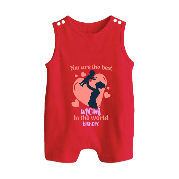 Happy Mother's Day - Blessed To Be Yours With Our Customized Romper Suit With Name - RED - 0 - 5 Months Old (Chest 18")