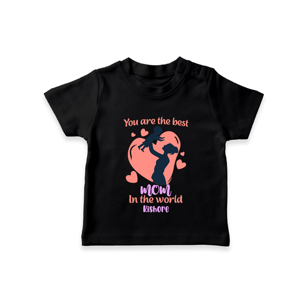 Happy Mother's Day - Blessed To Be Yours With Our Customized Tshirt With Name - BLACK - 0-5 Months Old (Chest 17")