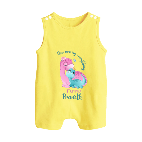 Happy Mother's Day - Celebrating Mom's Love With Our Customized Romper Suit With Name - PASTEL YELLOW - 0 - 5 Months Old (Chest 18")