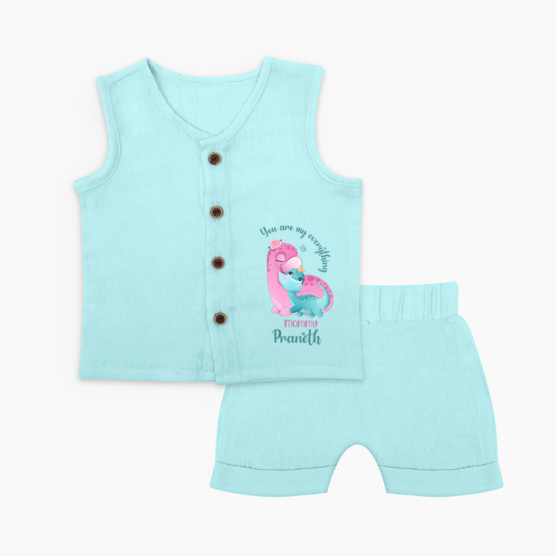 Happy Mother's Day - Celebrating Mom's Love With Our Customized Jabla Set With Name - BABY BLUE - 0 - 3 Months Old (Chest 9.8")