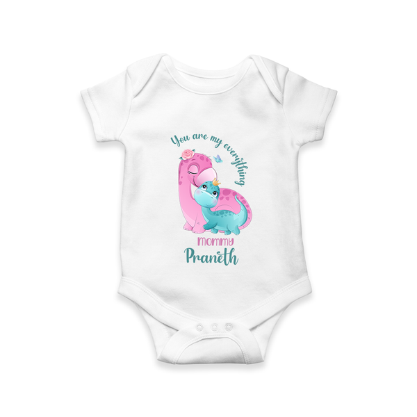 Happy Mother's Day - Celebrating Mom's Love With Our Customized Romper With Name - WHITE - 0 - 3 Months Old (Chest 16")