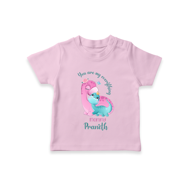 Happy Mother's Day - Celebrating Mom's Love With Our Customized Tshirt With Name - BABY PINK - 0-5 Months Old (Chest 17")