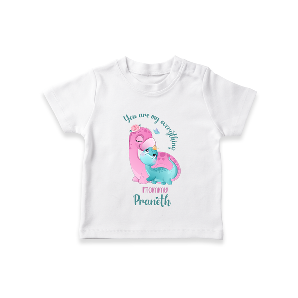 Happy Mother's Day - Celebrating Mom's Love With Our Customized Tshirt With Name - WHITE - 0-5 Months Old (Chest 17")