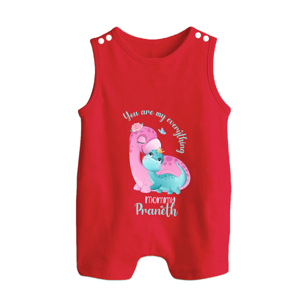 Happy Mother's Day - Celebrating Mom's Love With Our Customized Romper Suit With Name - RED - 0 - 5 Months Old (Chest 18")
