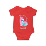 Happy Mother's Day - Celebrating Mom's Love With Our Customized Romper With Name - RED - 0 - 3 Months Old (Chest 16")