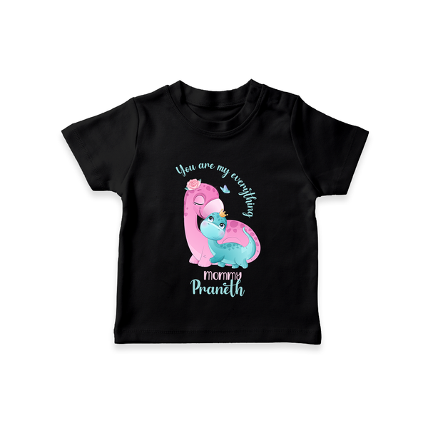 Happy Mother's Day - Celebrating Mom's Love With Our Customized Tshirt With Name - BLACK - 0-5 Months Old (Chest 17")