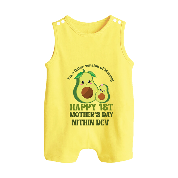 Happy Mother's Day - Mom & Me Moments With Our Customized Romper Suit With Name - PASTEL YELLOW - 0 - 5 Months Old (Chest 18")