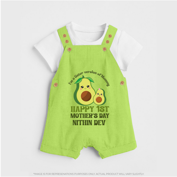 Happy Mother's Day - Mom & Me Moments With Our Customized Dungaree Set With Name - GREEN - 0 - 5 Months Old (Chest 18")