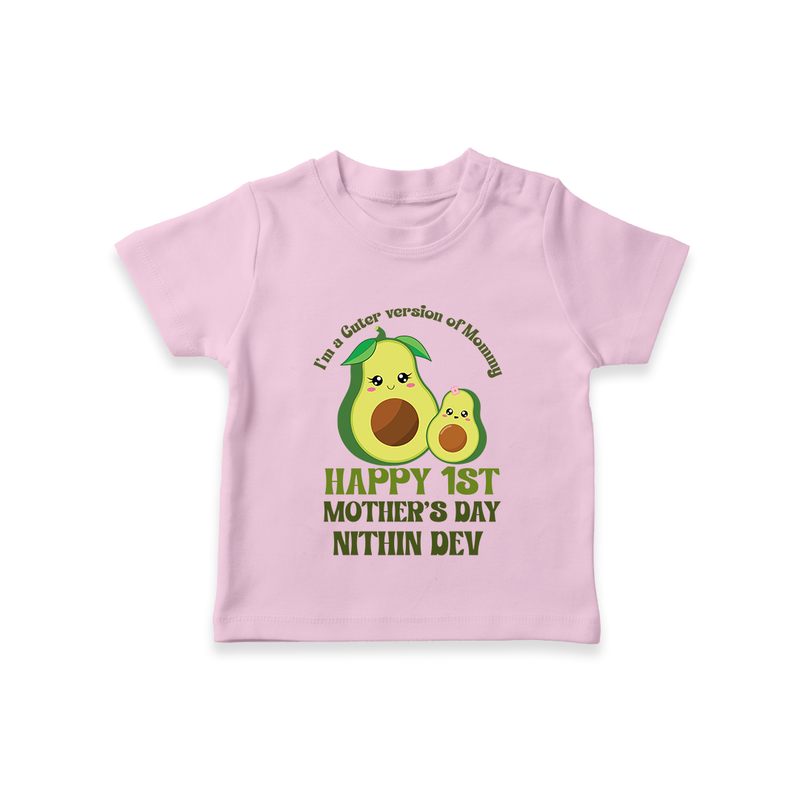 Happy Mother's Day - Mom & Me Moments With Our Customized Tshirt With Name - BABY PINK - 0-5 Months Old (Chest 17")