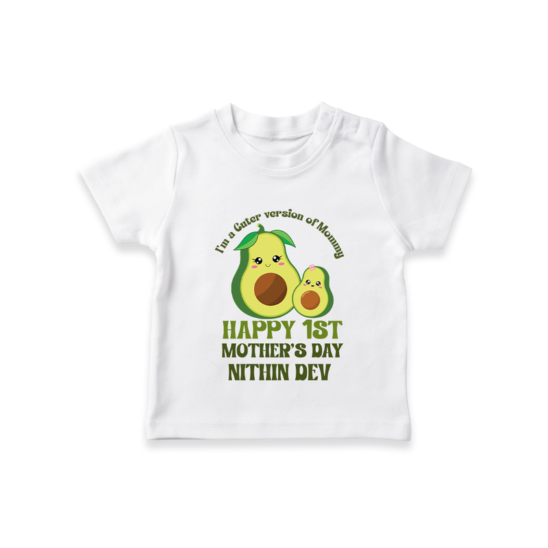 Happy Mother's Day - Mom & Me Moments With Our Customized Tshirt With Name - WHITE - 0-5 Months Old (Chest 17")