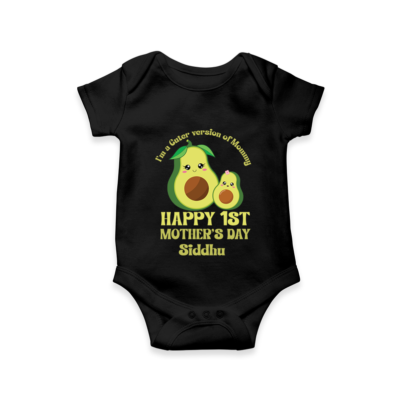 Happy Mother's Day - Mom & Me Moments With Our Customized Romper With Name - BLACK - 0 - 3 Months Old (Chest 16")