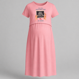 Our First Mother's Day as Mom Maxi Dress - PEACH - Extra Small (Chest 32")