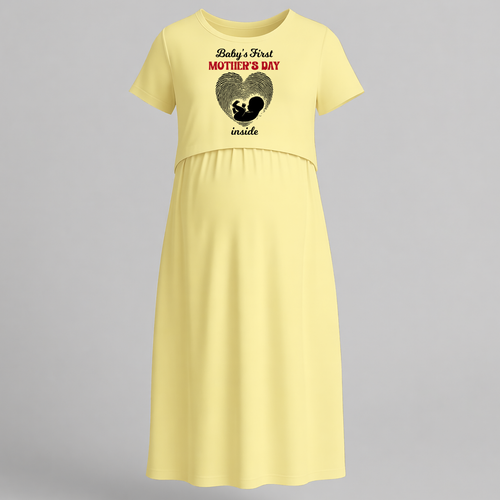 Baby's First Mother's Day Inside Maternity Maxi Dress