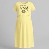 My New Name is Mommy Maternity Maxi Dress - PASTEL YELLOW - Extra Small (Chest 32")