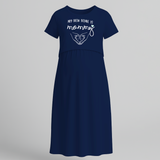 My New Name is Mommy Maternity Maxi Dress - NAVY BLUE - Extra Small (Chest 32")