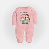 Happy Mother’s Day Mummy Baby Full body suit Set – Cute Mom & Baby Outfit - BABY PINK - New Born (Chest 7.5")