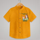 Happy Mother’s Day Mummy Baby SHIRT Set – Cute Mom & Baby Outfit - CHROME YELLOW - 0 - 6 Months Old (Chest 23")