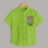 You’re My Hero Mom Baby SHIRT Set – Super Mom Theme Outfit - LIME GREEN - 0 - 6 Months Old (Chest 23")