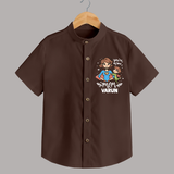 You’re My Hero Mom Baby SHIRT Set – Super Mom Theme Outfit - CHOCOLATE BROWN - 0 - 6 Months Old (Chest 23")