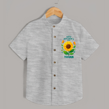 Happy Mother’s Day Baby SHIRT Set – Sunflower Theme Outfit - GREY - 0 - 6 Months Old (Chest 23")