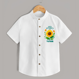 Happy Mother’s Day Baby SHIRT Set – Sunflower Theme Outfit - WHITE - 0 - 6 Months Old (Chest 23")