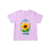 Happy Mother’s Day Baby T SHIRT Set – Sunflower Theme Outfit - LILAC - 0-5 Months Old (Chest 17")