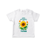 Happy Mother’s Day Baby T SHIRT Set – Sunflower Theme Outfit - WHITE - 0-5 Months Old (Chest 17")