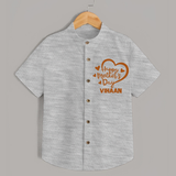 Happy Mother’s Day Baby SHIRT Set – Heart Design Outfit - GREY - 0 - 6 Months Old (Chest 23")