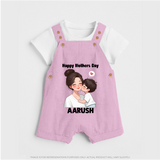 Happy Mother’s Day Baby BUTTON DUNGAREE Set – Mom & Baby Love Outfit - BABY PINK - 0 - 5 Months Old (Chest 18")