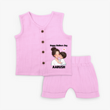 Happy Mother’s Day Baby BUTTON JABLA Set – Mom & Baby Love Outfit - BABY PINK - 0 - 3 Months Old (Chest 9.8")
