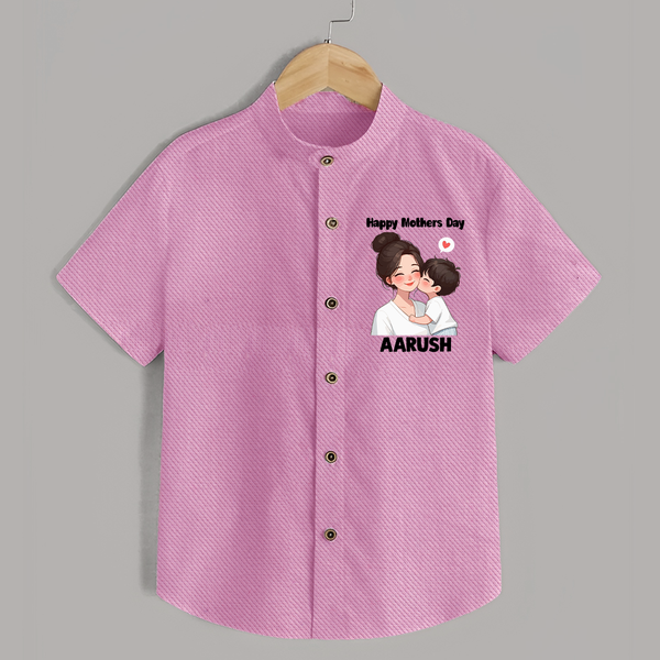 Happy Mother’s Day Baby SHIRT Set – Mom & Baby Love Outfit - BABY PINK - 0 - 6 Months Old (Chest 23")