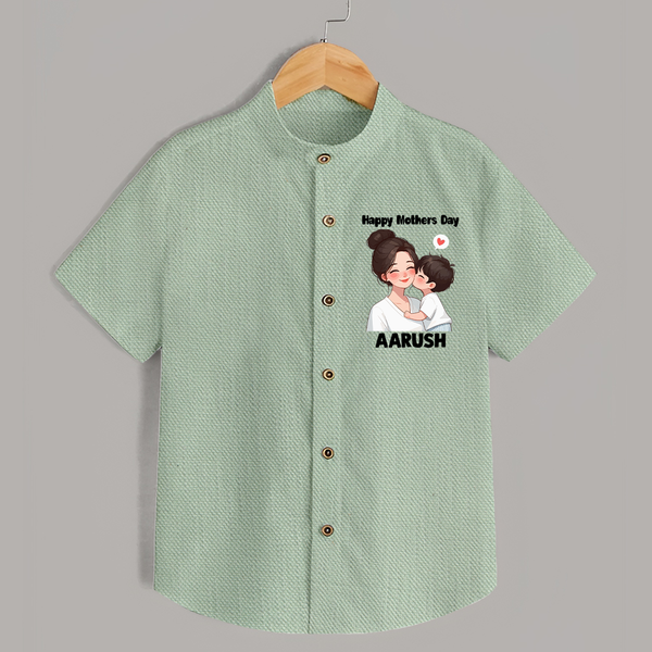 Happy Mother’s Day Baby SHIRT Set – Mom & Baby Love Outfit - MINT GREEN - 0 - 6 Months Old (Chest 23")