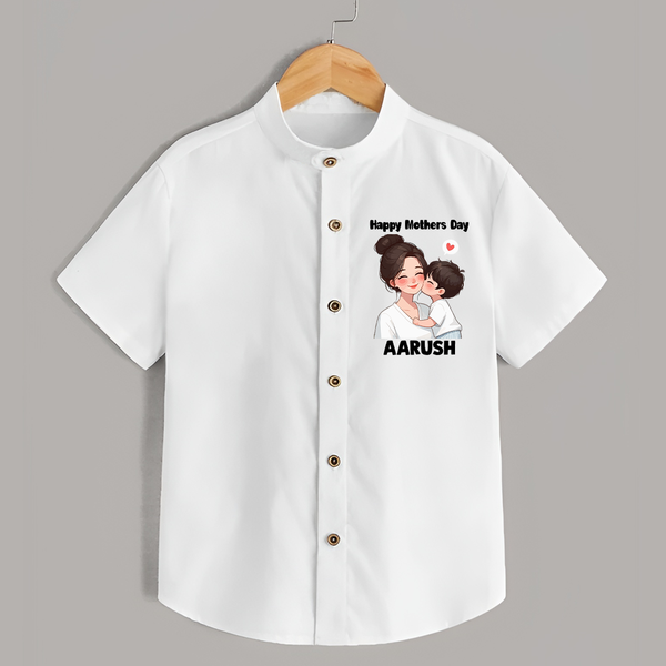 Happy Mother’s Day Baby SHIRT Set – Mom & Baby Love Outfit - WHITE - 0 - 6 Months Old (Chest 23")