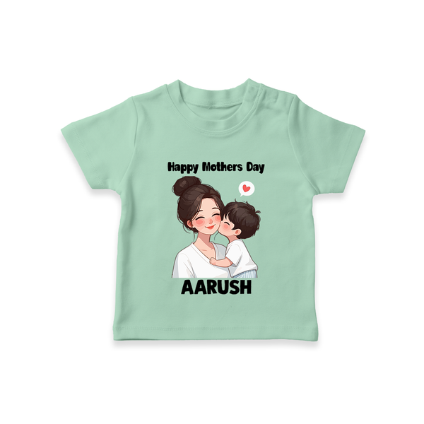 Happy Mother’s Day Baby T SHIRT Set – Mom & Baby Love Outfit - MINT GREEN - 0-5 Months Old (Chest 17")