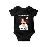 Happy Mother’s Day Baby ROMPER – Mom & Baby Love Outfit - BLACK - New Born (Chest 14")