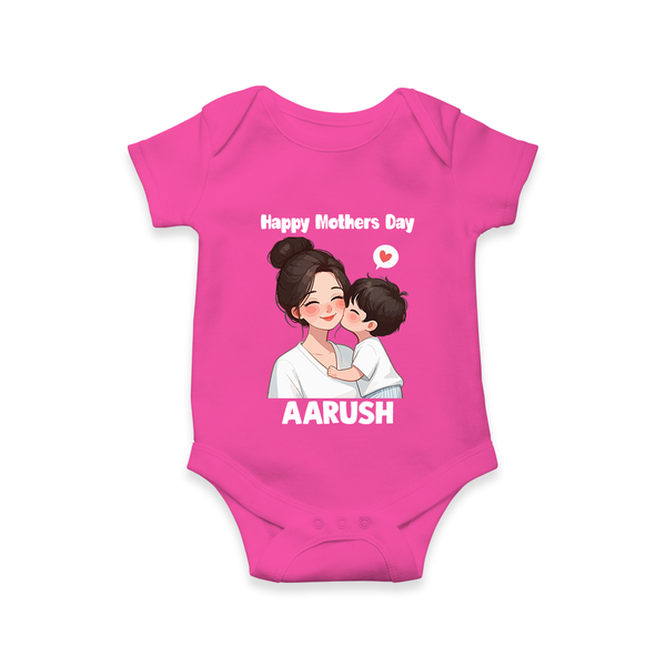 Happy Mother’s Day Baby ROMPER – Mom & Baby Love Outfit - HOT PINK - New Born (Chest 14")