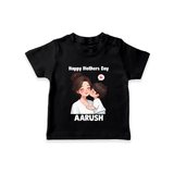 Happy Mother’s Day Baby T SHIRT Set – Mom & Baby Love Outfit - BLACK - 0-5 Months Old (Chest 17")
