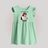 Our First Mother’s Day Baby BABY FROCK Set – New Mom Special Outfit - MINT GREEN - 0 - 3 Months Old (Chest 17")