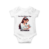 Our First Mother’s Day Baby ROMPER  – New Mom Special Outfit - WHITE - New Born (Chest 14")