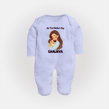 Our First Mother’s Day Baby Full body suit Set – Mom & Baby Bond Outfit - BABY BLUE - New Born (Chest 7.5")
