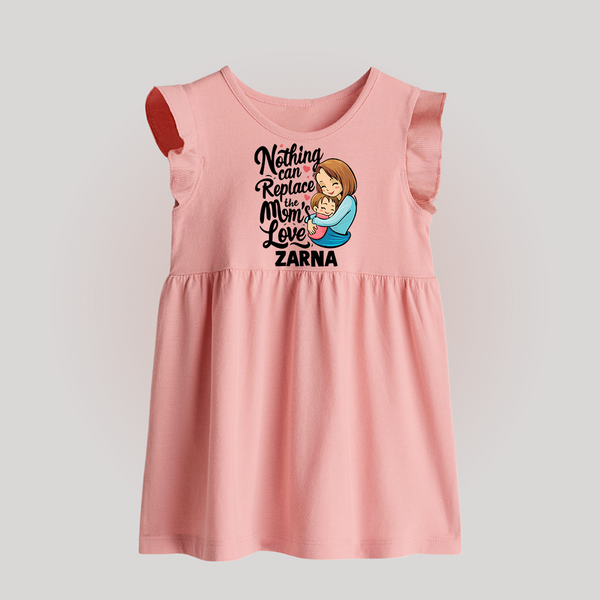 Nothing Can Replace Mom’s Love Personalized Baby BABY FROCK – Custom Name Outfit - BABY PINK - 0 - 3 Months Old (Chest 17")
