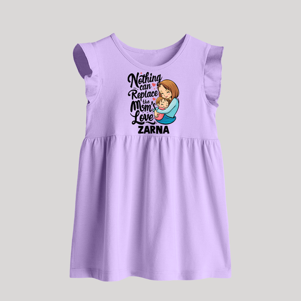 Nothing Can Replace Mom’s Love Personalized Baby BABY FROCK – Custom Name Outfit - LILAC - 0 - 3 Months Old (Chest 17")