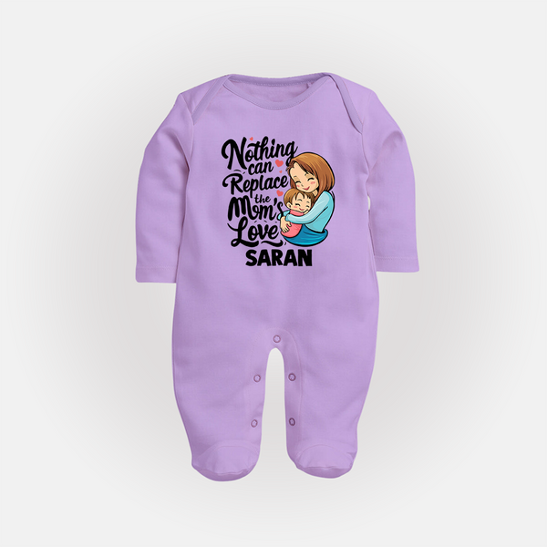Nothing Can Replace Mom’s Love Personalized Baby FULL BODY SUIT – Custom Name Outfit - LILAC - New Born (Chest 7.5")