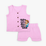 Nothing Can Replace Mom’s Love Personalized Baby Jabla Set – Custom Name Outfit - BABY PINK - 0 - 3 Months Old (Chest 9.8")