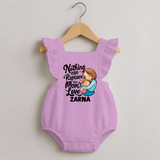 Nothing Can Replace Mom’s Love Personalized Baby ROMPER FROCK – Custom Name Outfit - BABY PINK - 0 - 3 Months Old (Chest 19")