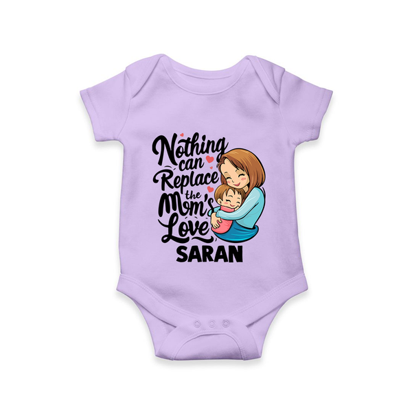 Nothing Can Replace Mom’s Love Personalized Baby ROMPER Set – Custom Name Outfit - LILAC - New Born (Chest 14")