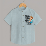 Nothing Can Replace Mom’s Love Personalized Baby SHIRT – Custom Name Outfit - ARCTIC BLUE - 0 - 6 Months Old (Chest 23")